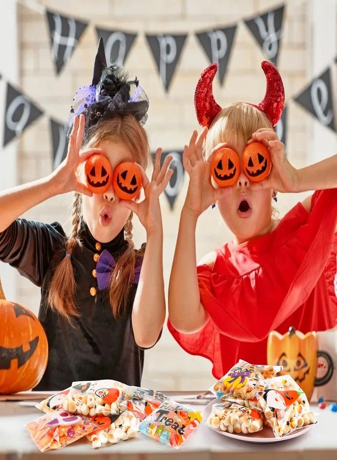 FOIMAS 300pcs Halloween Cellophane Treat Bags,Self Adhesive Halloween Candy Cookie Bag Plastic Goodie Bags for Trick or Treat Party Favor Supply - Image 5