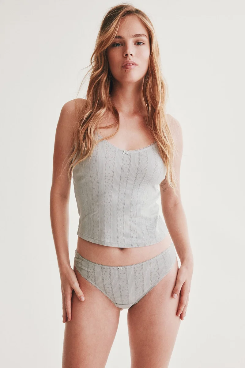 H&M 2-pack pointelle thong briefs