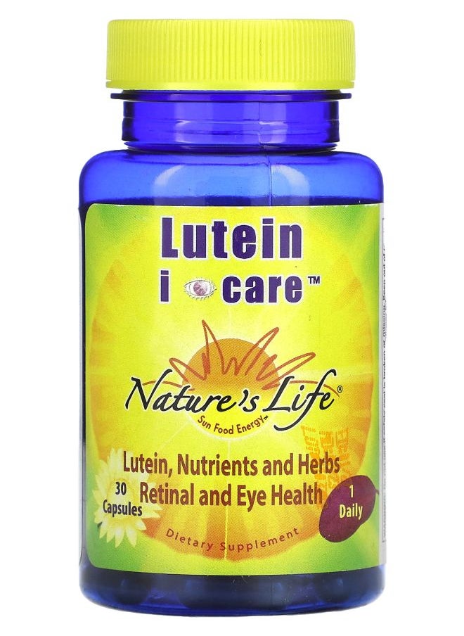 Nature's Life Lutein I Care 30 Capsules 