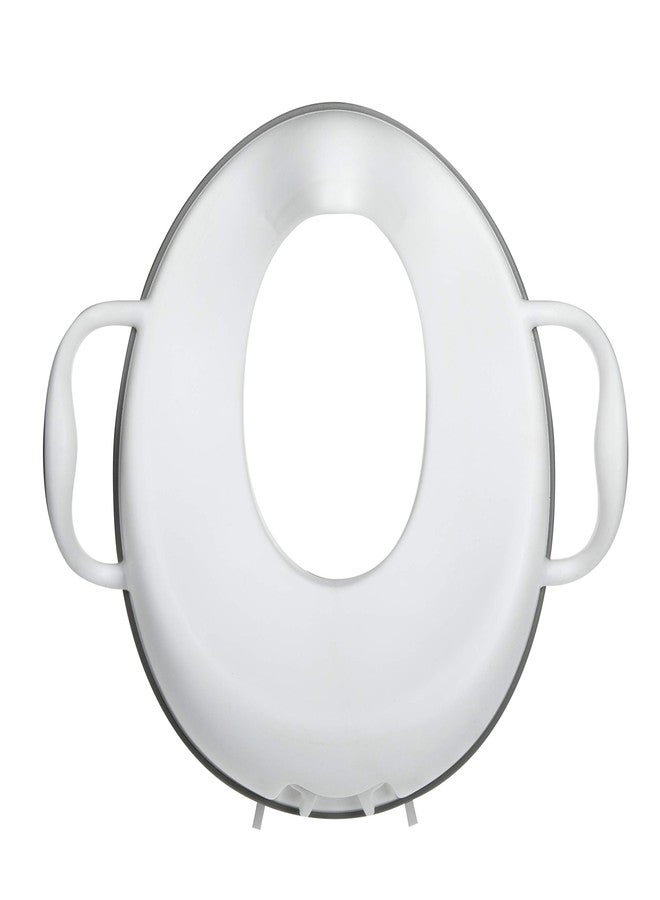 Nuby Easy Grip Safety Toilet Seat Trainer with Integrated Splash Guard for Toddlers & Kids, White, 1 Count - Image 1
