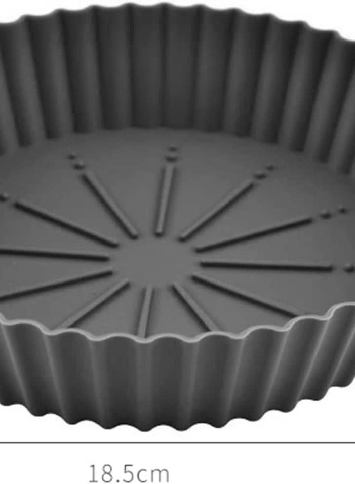 Karewish Silicon Airfryer 2pcs Non Stick Reusable, Air Fryer Liners, Replacement for Flammable Parchment Liner Paper - Baking Pan Air Fryer – Food safe Fryers Basket Oven Accessories - Image 3