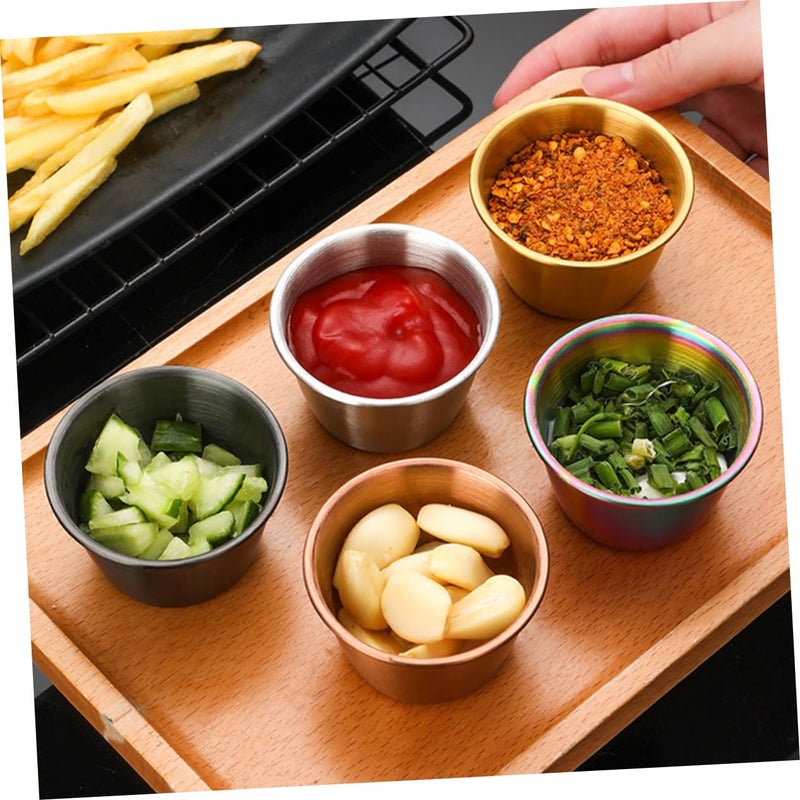 Stainless Steel Stackable Dipping Bowls Set of 2 for Sauce Condiments Bbq Party Tableware - Image 5