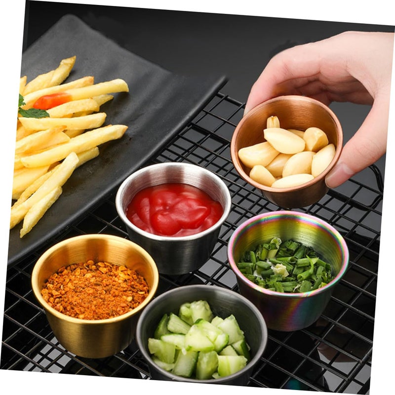 Stainless Steel Stackable Dipping Bowls Set of 2 for Sauce Condiments Bbq Party Tableware - Image 4