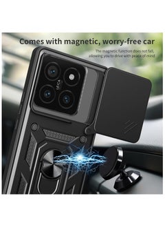 Generic Shield Full Protection Case With Metal Ring &Slide Camera Cover For xiaomi 14t  - Image 2