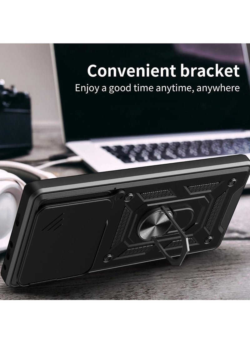 Generic Shield Full Protection Case With Metal Ring &Slide Camera Cover For xiaomi 14t  - Image 3