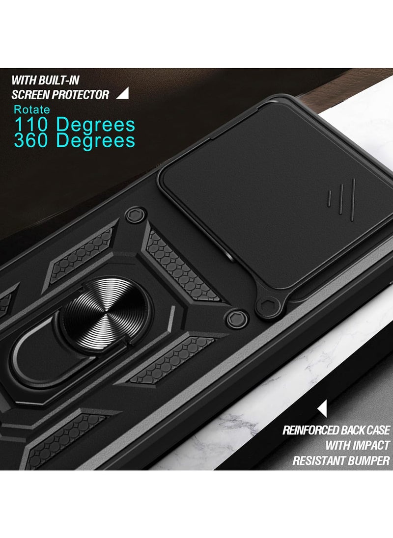 Generic Shield Full Protection Case With Metal Ring &Slide Camera Cover For xiaomi 14t  - Image 5