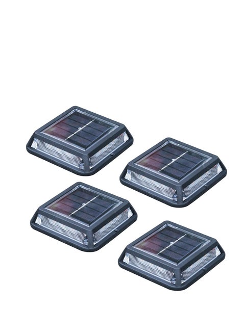 Solar Metal Deck Lights Buried Lamp Square Solar Ground Light  - pack of 4