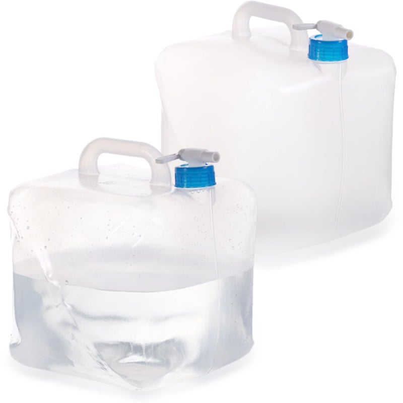 Nexboraque 2 Pack 5.3 Gallon Collapsible Container with Spigot, Foldable Water Jug Portable Camping Water Storage Carrier Jug for Outdoors Hiking Backpack & Emergency, Food Safe - Image 1