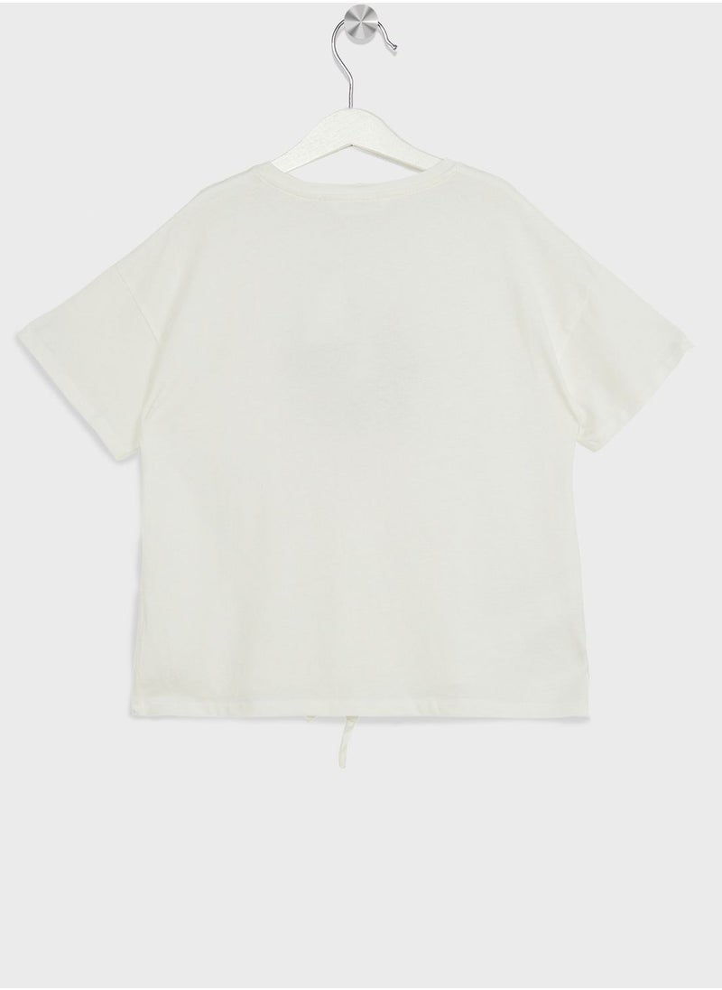 MANGO - Kids Floral Knot Printed T-Shirt - Image 1