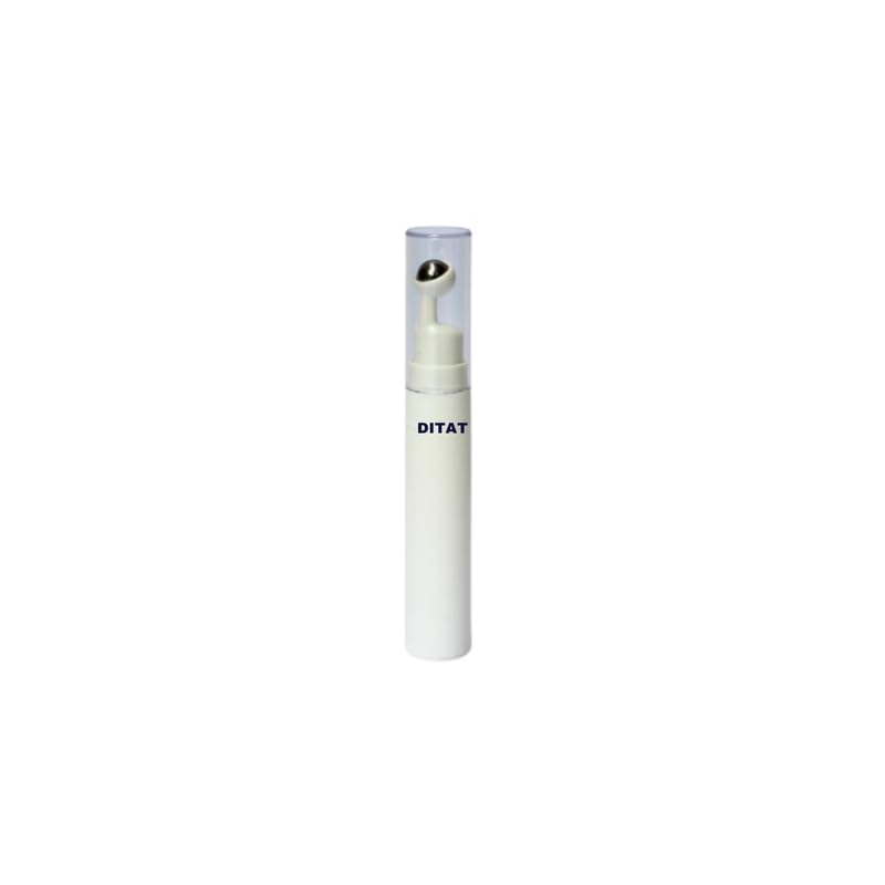 DITAT DITAT 15ml Airless Under Eye And Lips Roller White Bottle Stainless Steel Roll on and Transparent Cap For Cream Serum Essential Oils DIYs and Lip Balms  - Image 1