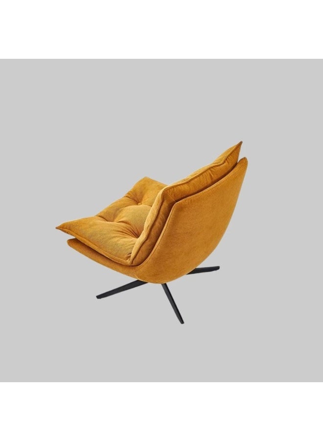 NEO FRONT FURNITURE NeoFront Swivel Accent Chair – Corduroy Upholstered Armless Lounge Chair without Wheels, Comfy Wide Lazy Chair for Bedroom, Living Room & Reading Room (80 x 87 x 88 cm) DB-101  - Image 3