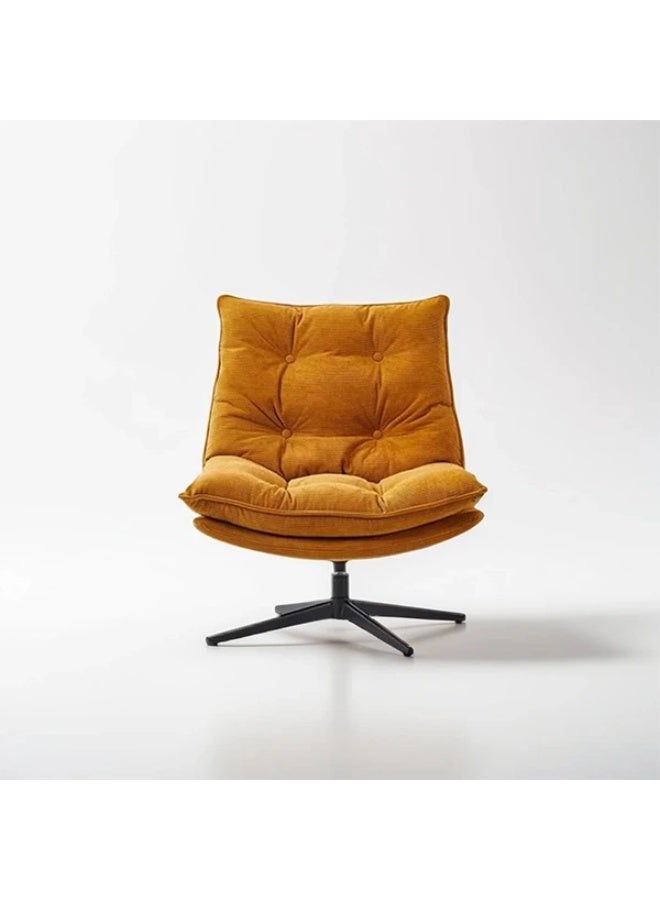 NEO FRONT FURNITURE NeoFront Swivel Accent Chair – Corduroy Upholstered Armless Lounge Chair without Wheels, Comfy Wide Lazy Chair for Bedroom, Living Room & Reading Room (80 x 87 x 88 cm) DB-101  - Image 1