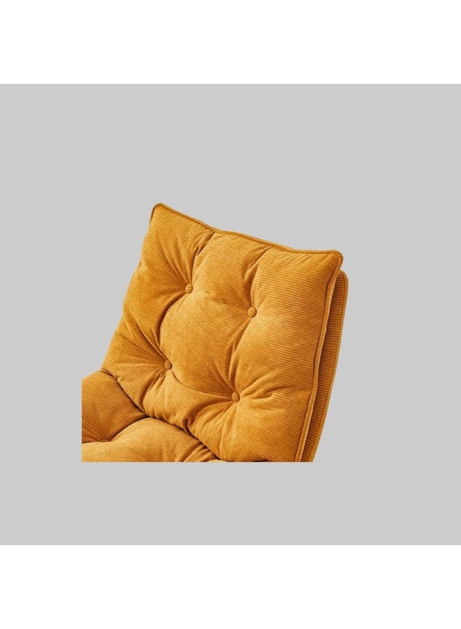 NEO FRONT FURNITURE NeoFront Swivel Accent Chair – Corduroy Upholstered Armless Lounge Chair without Wheels, Comfy Wide Lazy Chair for Bedroom, Living Room & Reading Room (80 x 87 x 88 cm) DB-101  - Image 4