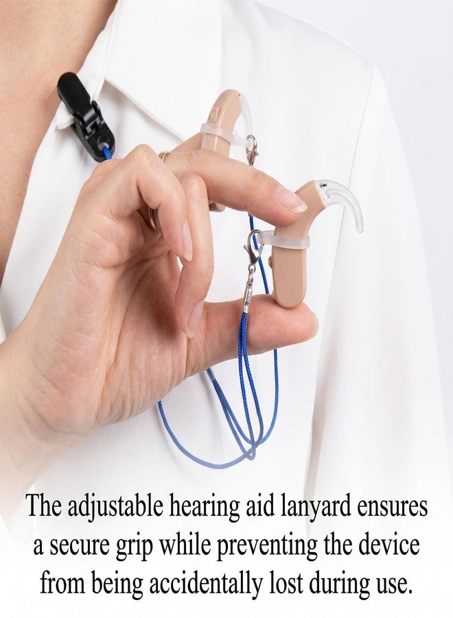 JFRHUDS 4 Pack Hearing Aid Lanyard with 12 Pairs Silicone Loops - Anti-Lost Clips for Seniors Adults Kids, Adjustable Hearing Aid Retention for Daily Wear Travel Hiking, 4 Colors - Image 5