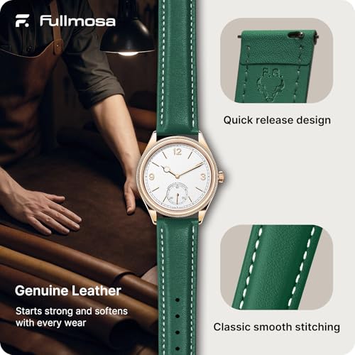 Fullmosa Watch Band, Quick Release Leather Watch Strap for Men Women, Replacement Bands Width 12mm 14mm 16mm 18mm 19mm 20mm 21mm 22mm 24mm - Image 4
