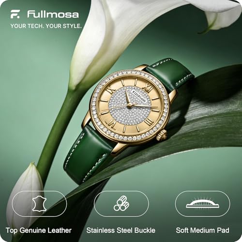 Fullmosa Watch Band, Quick Release Leather Watch Strap for Men Women, Replacement Bands Width 12mm 14mm 16mm 18mm 19mm 20mm 21mm 22mm 24mm - Image 2