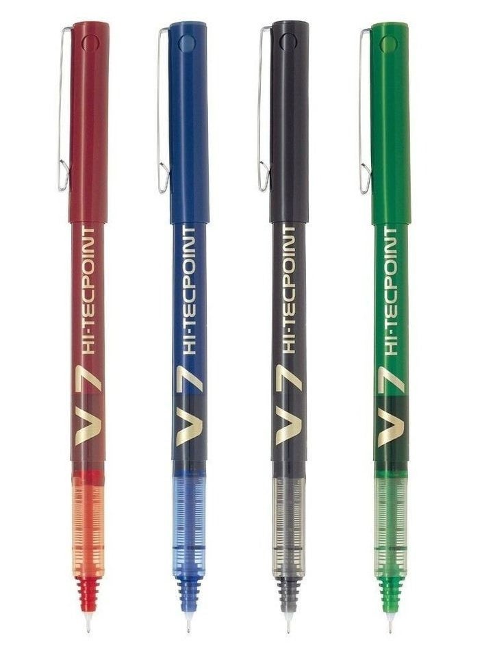 PILOT 4-Piece V7 Needlepoint Liquid Ink Pen Multicolour 