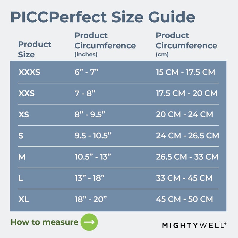 Mighty Well PICCPerfect PICC Line Cover: Soft Touch Double Layer PICC Line Arm Cover | Solid Black, Large - Image 3