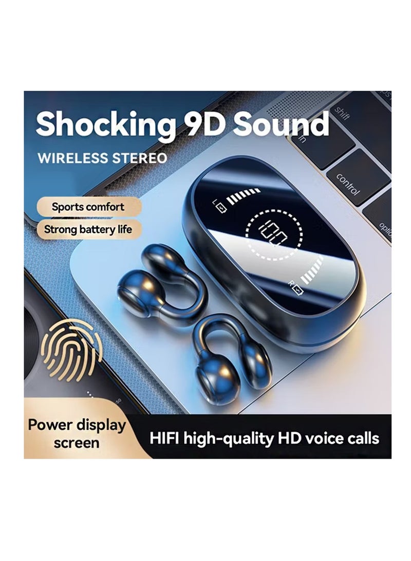 Chappeline BL20 Wireless Earphones BT6.0 Version Directional Sound Transmission Earbuds Comfortable for Running/Fintness Charging Input Type-C - Dark Grey - Image 2
