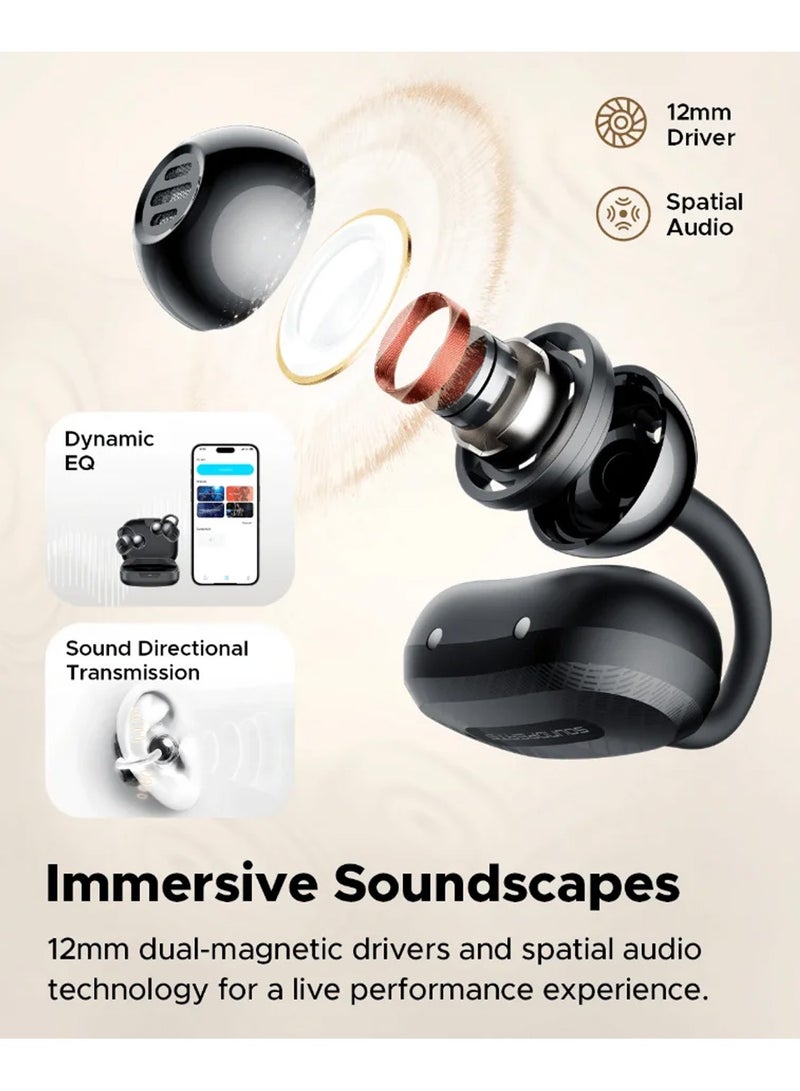 Chappeline BL20 Wireless Earphones BT6.0 Version Directional Sound Transmission Earbuds Comfortable for Running/Fintness Charging Input Type-C - Dark Grey - Image 5