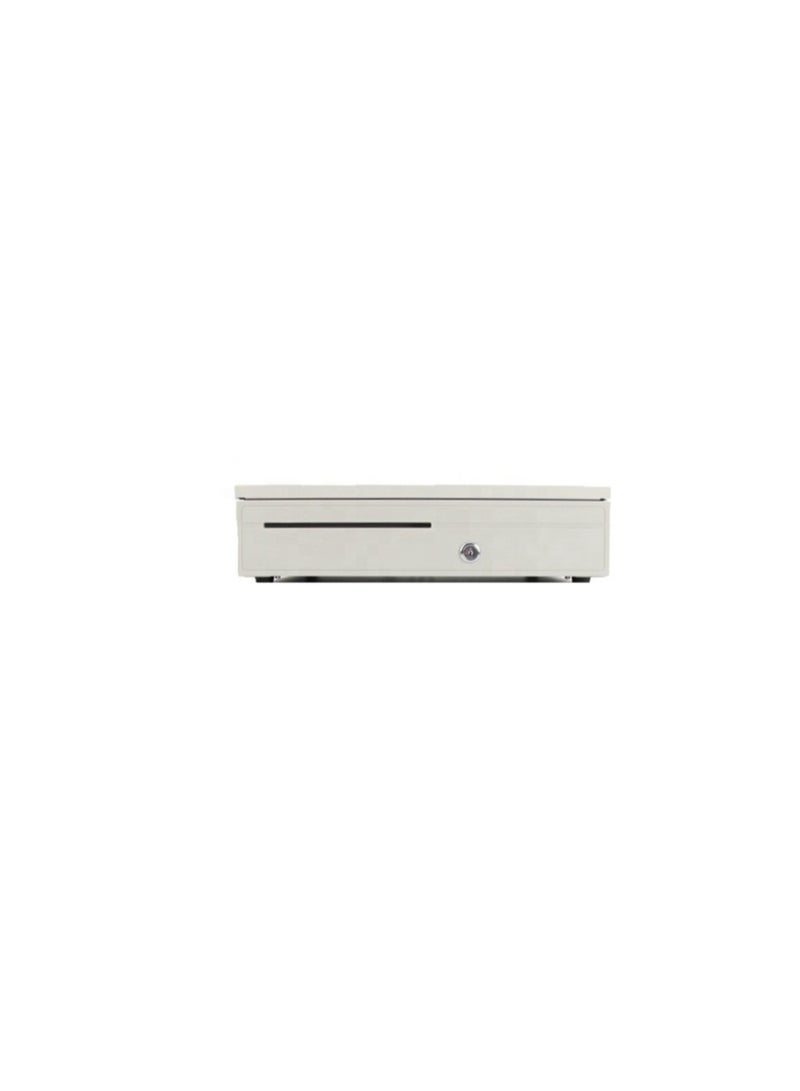 Kalon Heavy-Duty POS Cash Drawer White with 4 Bill & 5 Coin Compartments – Secure Lock  Metal Cash Register Drawer for Retail & Restaurant ,Cafes SHOP Supermarkets 38x34x10cm - Image 4