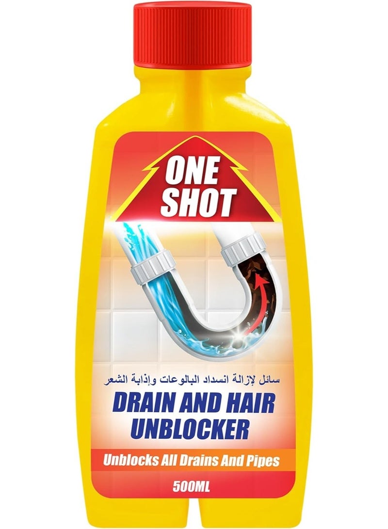 ون شوت مزيل انسداد المجاري والشعر - 500 مل - Image 1