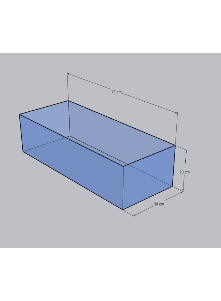 Dymax Shallow Aquarium 75CM X 30CM X 20CM (6 MM) - Image 2