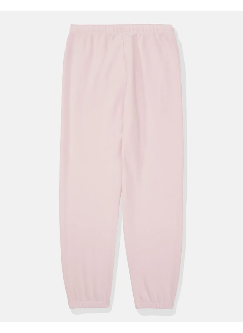 American Eagle Fleece Graphic Baggy Jogger