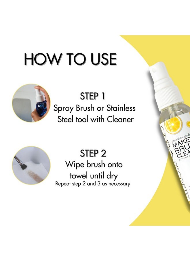Cinema Secrets Cinema Secrets Professional Makeup Brush Cleaner Spray, 2 fl oz, Lemon  - Image 3