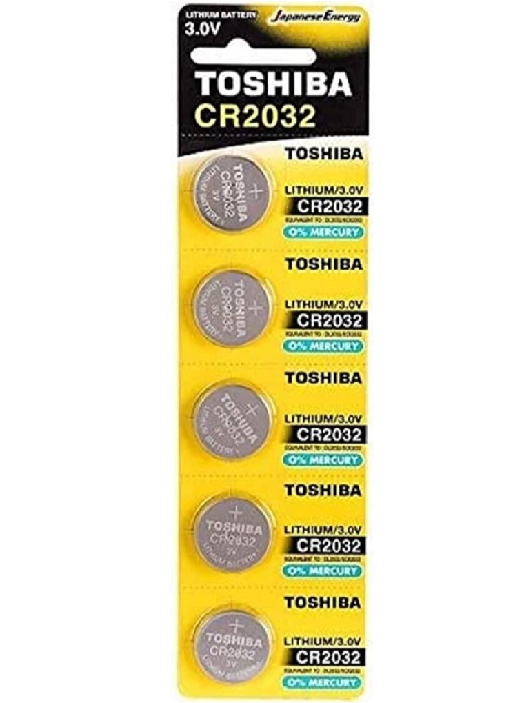 Toshiba - Toshiba CR2032 3V Lithium Battery Pack of 5 - Image 1
