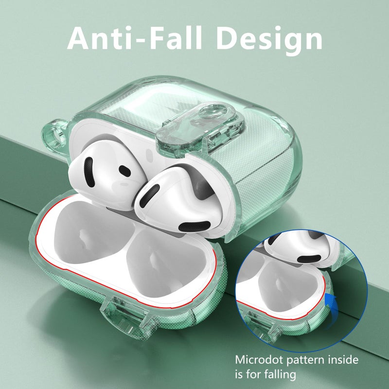 VISOOM (with Safety Lock) Clear Case Compatible with Cute Apple Airpods 4 Cases 2024 Women, VISOOM Soft TPU Transparency Air pods 4 Gen Case iPods 4 Earbuds Case Girl Bling Keychain for Airpod iPod 4th Gen - Image 5