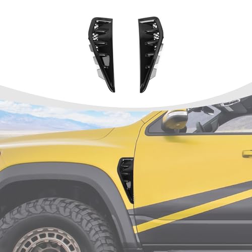 RAZPOY Front Side Fender Vents Cover Trim Compatible with Dodge RAM TRX Accessories 20182025 Black Side Door Air Vent Outlet Cover - Image 1