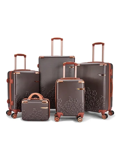 LIMRA Travel bag set consisting of 5 luggage bags brown color, size 32"/28"/24"/20"/12 inches