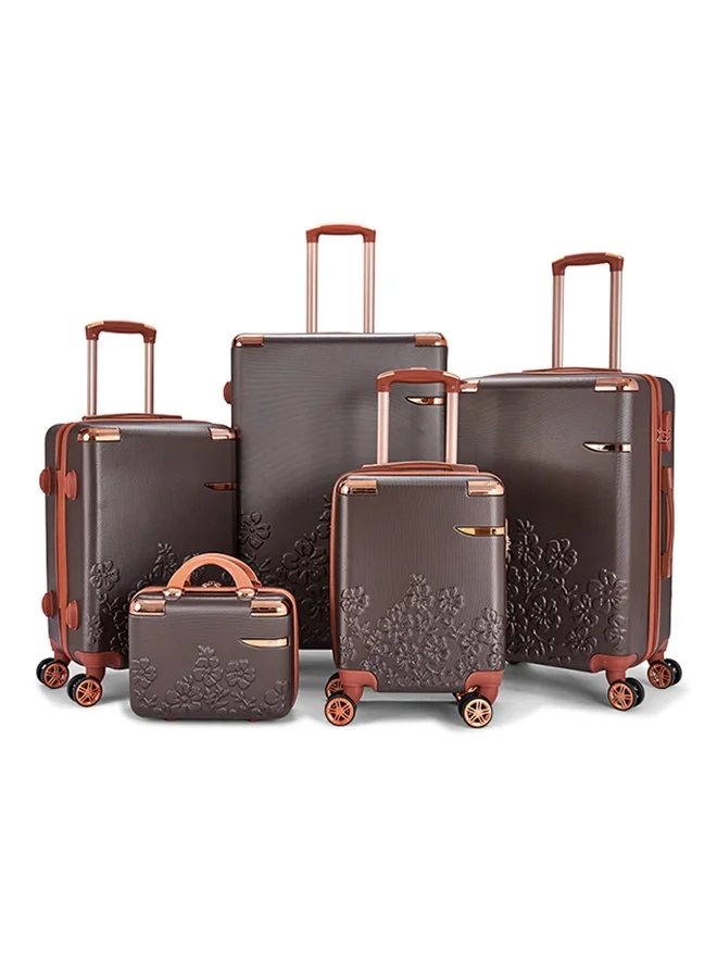 LIMRA Travel bag set consisting of 5 luggage bags brown color, size 32"/28"/24"/20"/12 inches