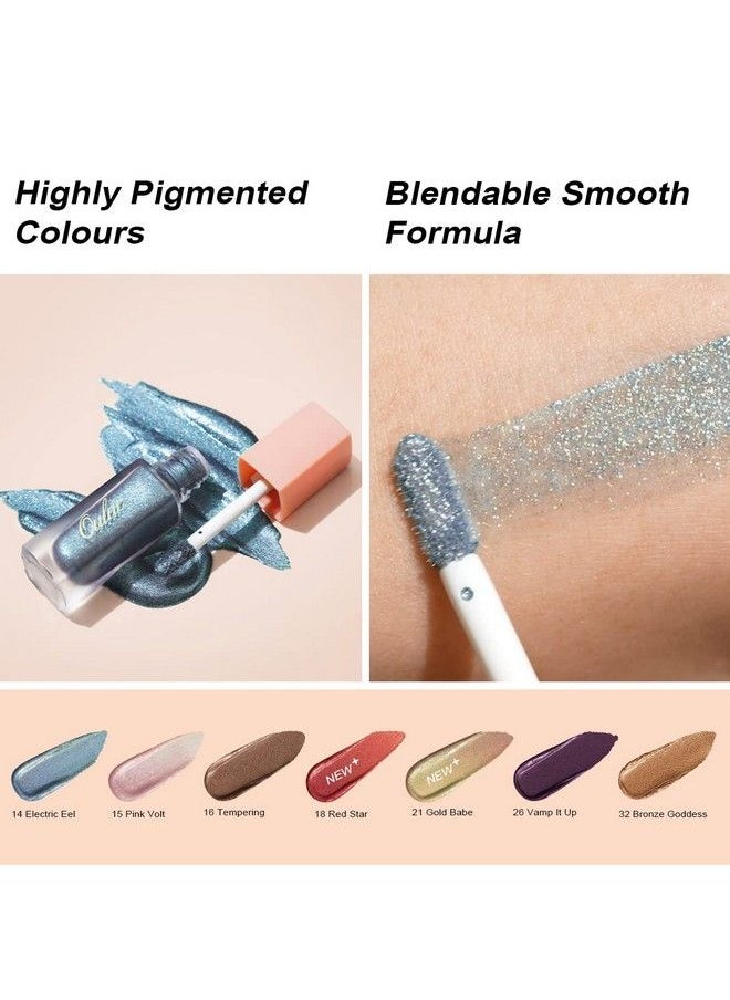 Oulac Golden Liquid Glitter Eyeshadow HighPigmented for Women With Blendable Moisturizing Formula Liquid Eyeliner Shimmer Eye Makeup Easy to Remove Vegan & CrueltyFree019 ozJupiter (09)  - Image 4