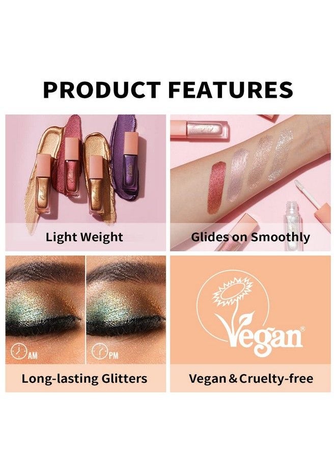 Oulac Golden Liquid Glitter Eyeshadow HighPigmented for Women With Blendable Moisturizing Formula Liquid Eyeliner Shimmer Eye Makeup Easy to Remove Vegan & CrueltyFree019 ozJupiter (09)  - Image 5