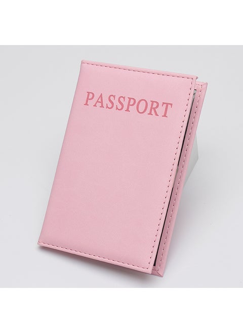 Custom Logo Leather Passport Holder Pink