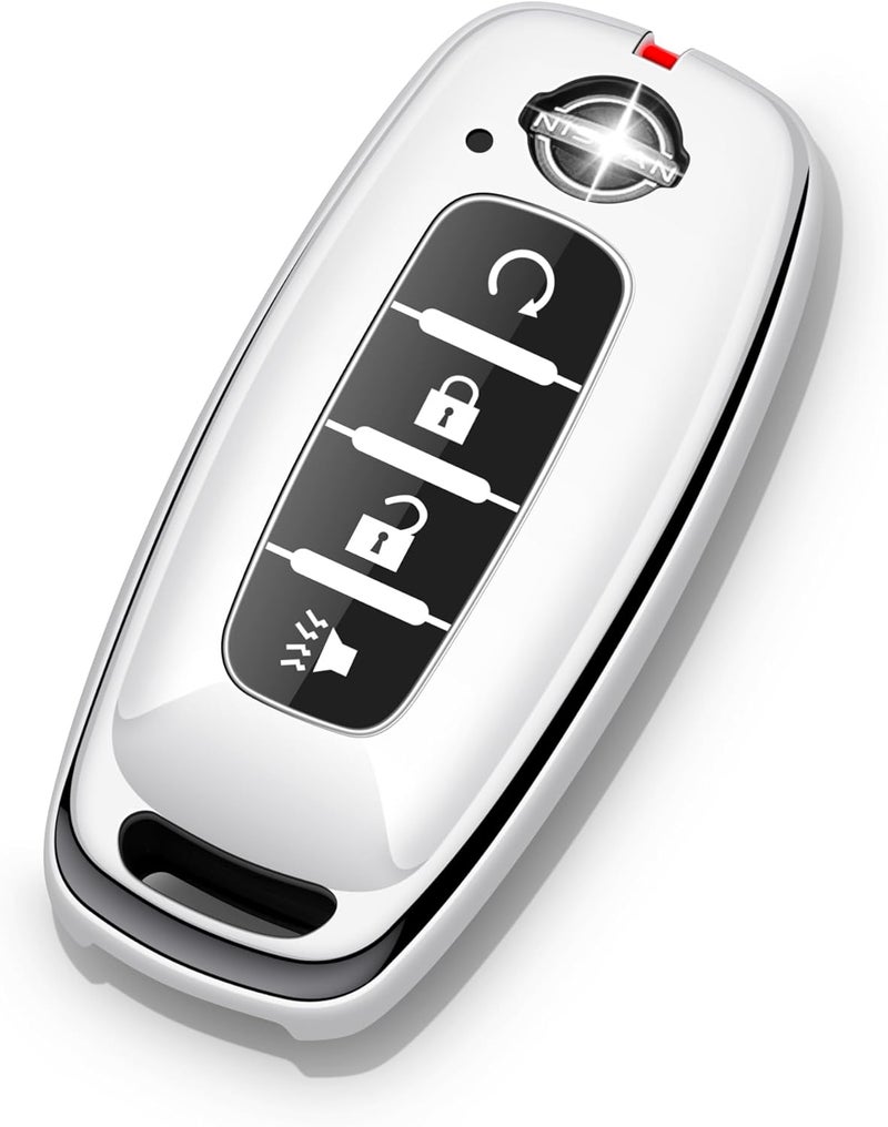 ZSPDACC for Nissan Key Fob Cover 4 Buttons Car Key Case Pathfinder Rogue Armada Kicks 2026 2025 2024 2023 Accessories - Image 1