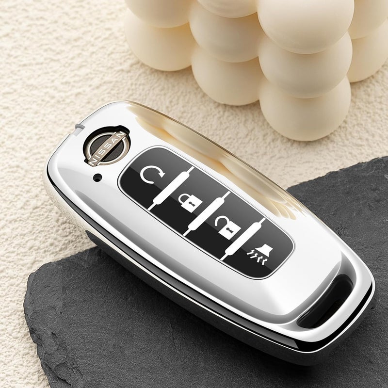 ZSPDACC for Nissan Key Fob Cover 4 Buttons Car Key Case Pathfinder Rogue Armada Kicks 2026 2025 2024 2023 Accessories - Image 2