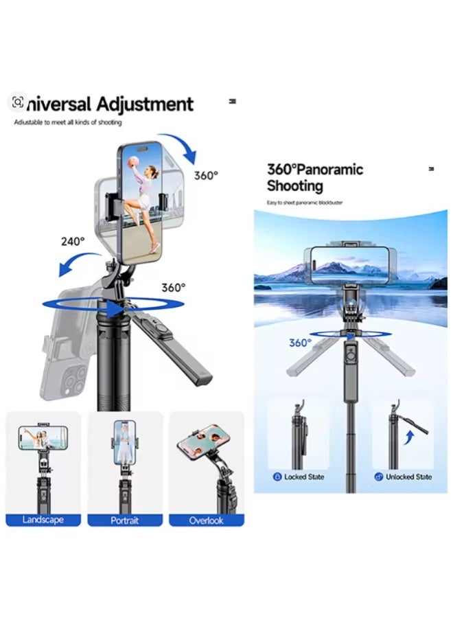 SMARTX C18 70.86”extra long selfie sticks tripod，Balanced Shooting Quadripod stand with rechargeable Bluetooth remote control for mobile phones - Image 2