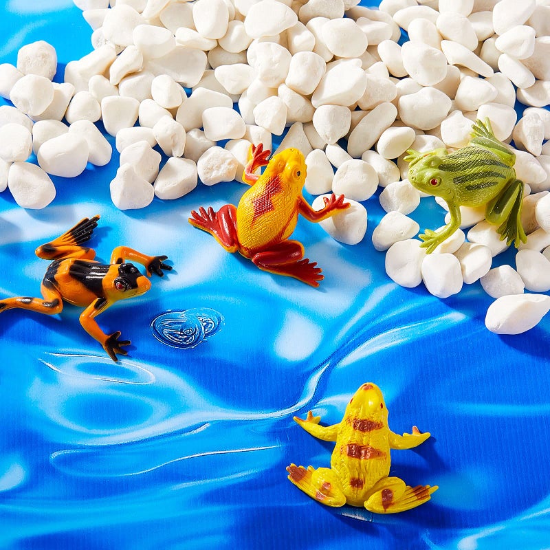 Civaner 12 Pieces Plastic Frogs Toy Mini Vinyl Realistic Frog Decorations Fun Rain Forest Character Figures Lifelike Toy for Rana Crafting Party Supplies Home Decor Game - Image 5