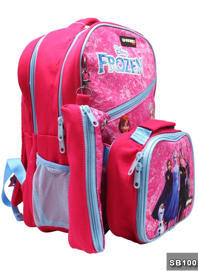 Gharibo Bags School backpack with lunch bag Size 15 Frozen  - Image 2