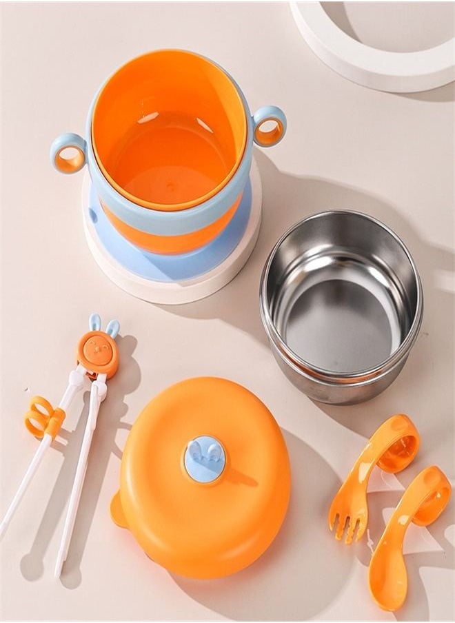 Generic - Children'S Thermos Bowl Baby Tableware Stainless Steel Three-Layer Heat Insulation Water Injection Bowl - Image 1
