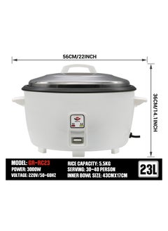 Grace Grace Commercial Rice Cooker 23L/5.5kg  - Image 2