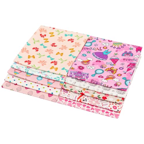 Craftido -25 Options- 100% Cotton Quilting Fabric Bundles 10pcs Fat Quarters 18”x21”-Medium Weight 5.2 oz- Soft Cotton for Quilting, Sewing Project, Patchwork, DIY Crafts - Girls - Image 3