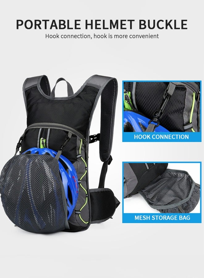 GROIC Hydration Pack Backpack, Water Backpack with 2L Bladder , Backpack Hydration Bag 2 In 1 for Hiking, Cycling, Running, Rock Climbing and Outdoor Activities Ultra-Light Helmet Bag  - Image 3