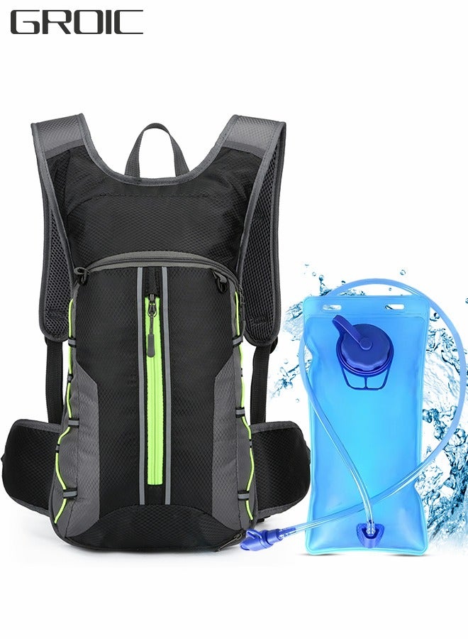 GROIC Hydration Pack Backpack, Water Backpack with 2L Bladder , Backpack Hydration Bag 2 In 1 for Hiking, Cycling, Running, Rock Climbing and Outdoor Activities Ultra-Light Helmet Bag  - Image 1