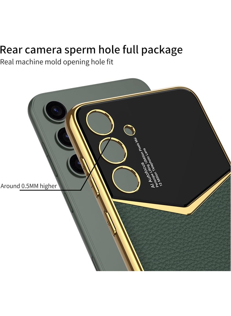 GKK Luxury Leather Case for Samsung Galaxy S25 Plus (2025) ,Electroplated Ultra-Thin, Anti-Drop, All-Round Protection Phone Cover Support Wireless Charging with Pen Slot Design - Pen Not Included  - Image 2