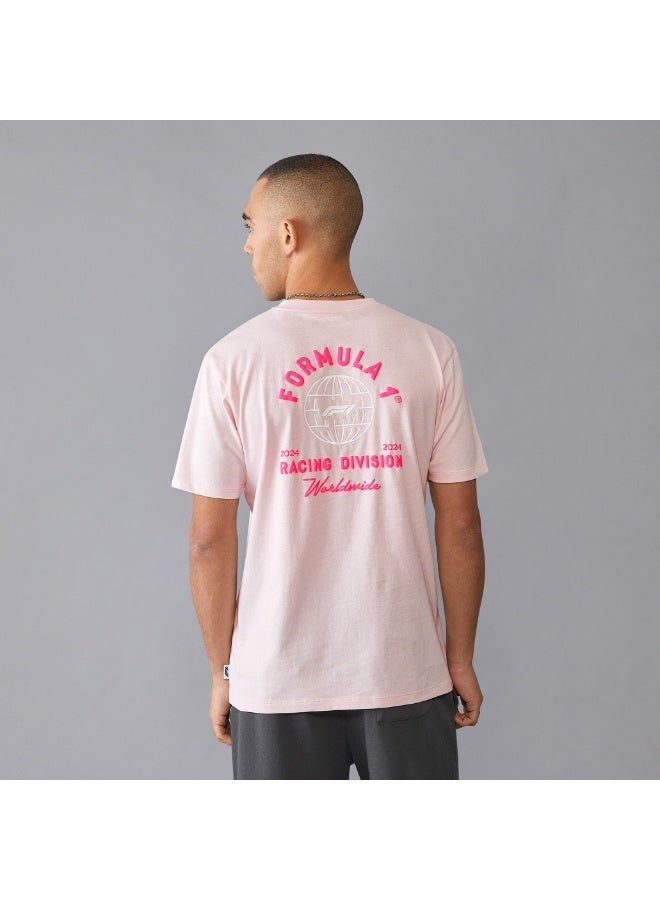 FORMULA1 Formula 1 Racing Division Worldwide Men's Primrose Pink T-Shirt - Image 4