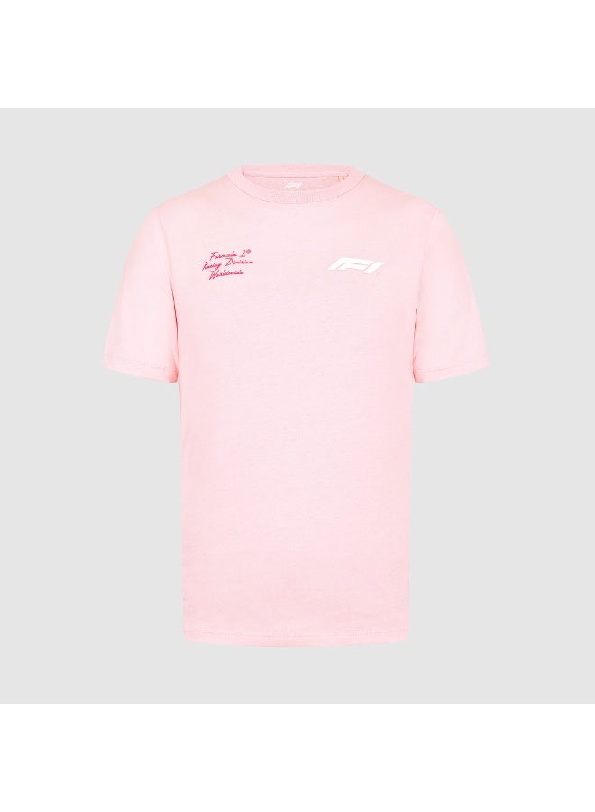 FORMULA1 Formula 1 Racing Division Worldwide Men's Primrose Pink T-Shirt - Image 1